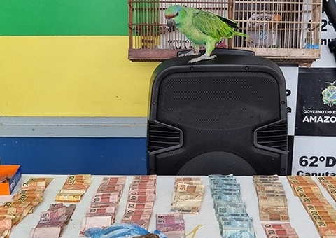  Com papagaio em casa, 'Caboco' é preso por tráfico de drogas e crime ambiental no AM