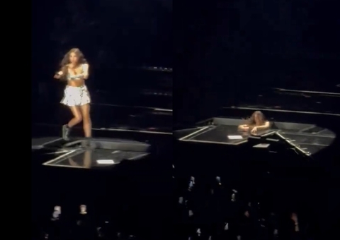 Olivia Rodrigo cai em buraco no palco durante show; vídeo 