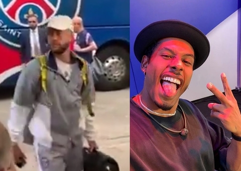 Neymar chega ouvindo música de Paulo André antes de jogo do PSG e ex-bbb pira: ‘zerei a vida’