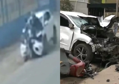 Vídeo: Pai e filha morrem atropelados por carro durante perseguição policial