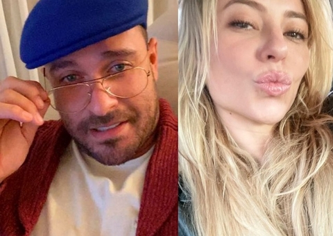 Paolla Oliveira posa agarrada com Diogo Nogueira: 'entrelaçados'