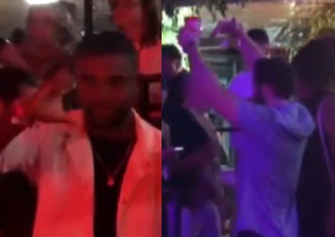 Ex-BBBs Davi e Matteus curtem show de Thiaguinho em Parintins