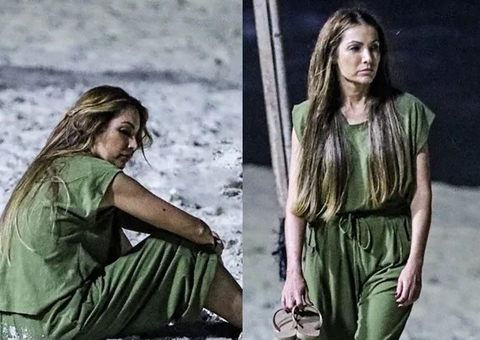 À noite, Patrícia Poeta é clicada supostamente chorando sozinha na praia