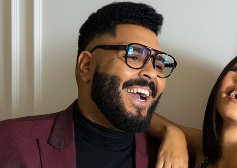 Paulo Vieira posta mudança de visual em 'antes e depois' com a namorada e surpreende fãs