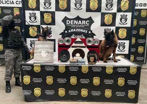 Drogas são encontradas em caixa de som dentro de barco em Manaus 