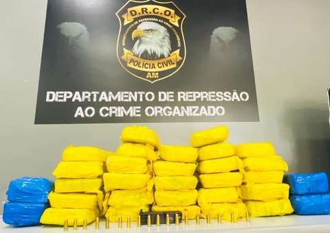Dupla é presa com 60kg de cocaína avaliada em quase R$ 2 milhões no Amazonas