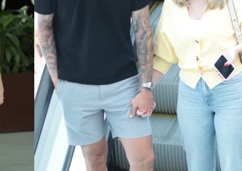 Lesionado, Pedro do Flamengo aproveita folga em passeio com esposa