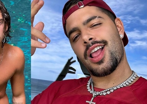 Pedro Sampaio posta 1ª foto com o namorado em festa de Lulu Santos