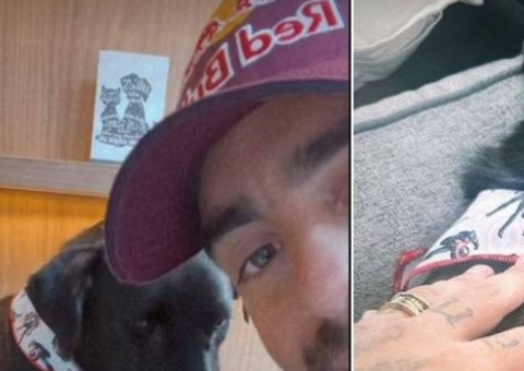 Pedro Scooby adota cachorro resgatado no Rio Grande do Sul