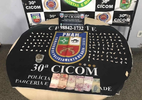 Homem é preso com mais de 100 porções de drogas em Manaus 