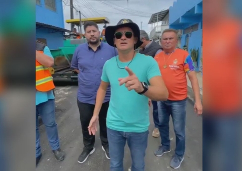 Hissa Abrahão acompanha David Almeida em vistoria de obras em Manaus