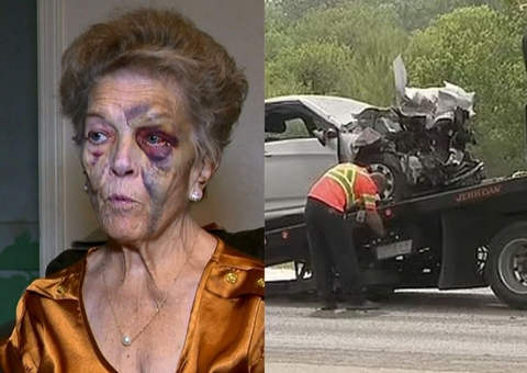 Ladrão espanca idosa durante roubo de carro, sofre acidente e morre