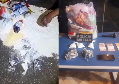 Dupla é presa tentando entrar no Amazonas com droga escondida em cesta básica