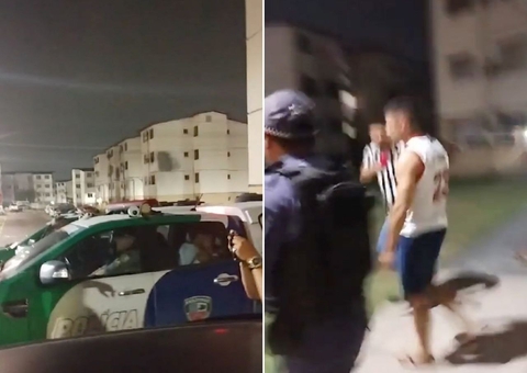Vídeo mostra PM suspeito de matar esposa sendo hostilizado em Manaus 