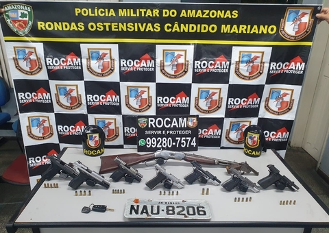 Foragido da Justiça é preso com rifle em Manaus 