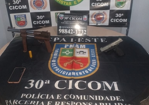 Trio é preso com arma de fogo em ônibus da linha 044 em Manaus 