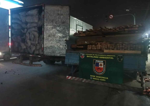 Caminhão com madeira ilegal avaliada R$120 mil é apreendido na AM-010 