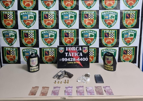 Trio é preso com arma e drogas na zona Leste de Manaus 