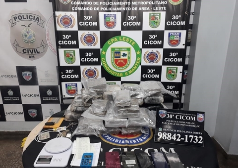 Trio é preso com 31 kg de drogas dentro de casa em Manaus 