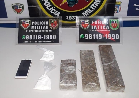 Jovem é presa com 2kg de drogas escondidas em táxi no Amazonas
