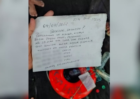 Bilhete com pedido de socorro ajuda a encontrar náufragos em ilha deserta no Pará