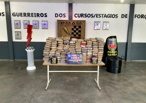 Jovem é preso com 127kg de drogas em ramal de Manaus