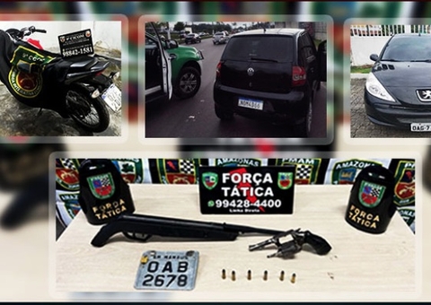 Polícia recupera 4 veículos roubados em Manaus