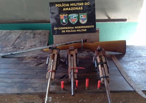 Criminoso é preso ao tentar matar vítima com 3 armas diferentes no Amazonas