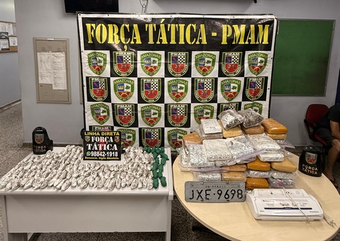 PM apreende mais de 80 quilos de drogas escondidas em depósito em Manaus