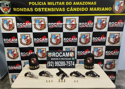 Criminosos abandonam arsenal durante fuga no Santa Etelvina