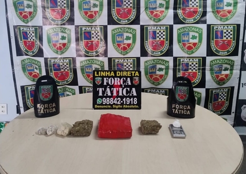 Força Tática apreende mais de 1,5 kg de drogas no bairro Educandos