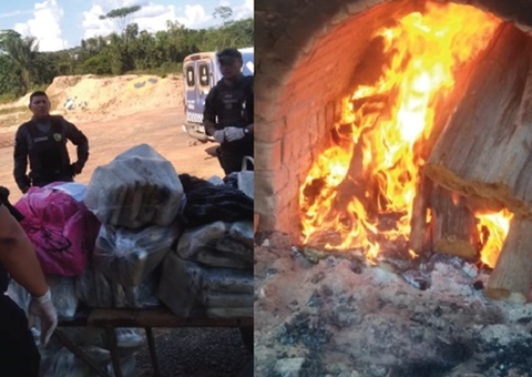 Polícia incinera 200 kg de drogas avaliadas em R$ 4 milhões no Amazonas