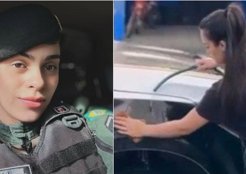 Policial recebe punição após vídeo lavando viatura no Ceará
