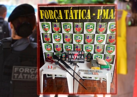 Trio é preso com espingarda e 5kg de drogas no Amazonas