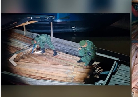 Dois homens são presos com madeira ilegal em barcos no Porto de Manaus