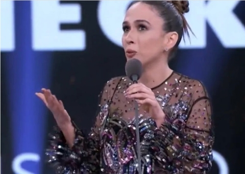 Tatá Werneck alfineta Globo ao ganhar prêmio: 'esse é um recado direto'