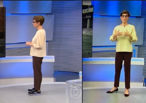 Renata Lo Prete viraliza ao trocar de sapato durante Jornal da Globo; vídeo