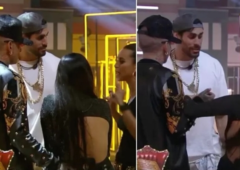 Guimê alisa bunda de Dania e mexicana reage; vídeo