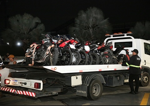 Mais de 90 motos são apreendidas durante fiscalização do Detran no Natal em Manaus