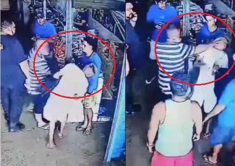Líder comunitário agride feirante na Manaus Moderna; vídeo