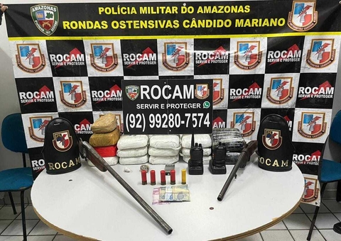 Adolescente é apreendido com 14 tabletes de drogas e armas de fogo no Alvorada