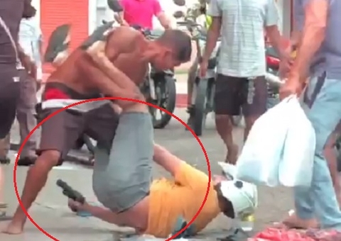 PM atira nos testículos de criminoso após ser atacado em feira de Manacapuru