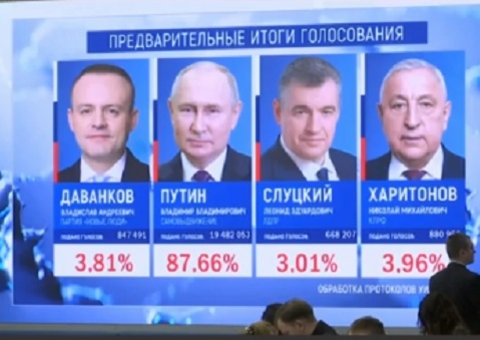 Putin é reeleito com votação recorde, diz boca de urna