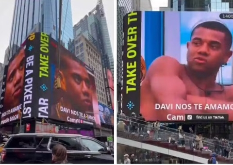 Campeão do BBB 24, Davi ganha homenagem na Times Square