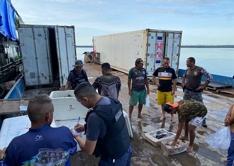 Homem é preso com 1,5 tonelada de pescado ilegal em Ferry Boat em Barcelos