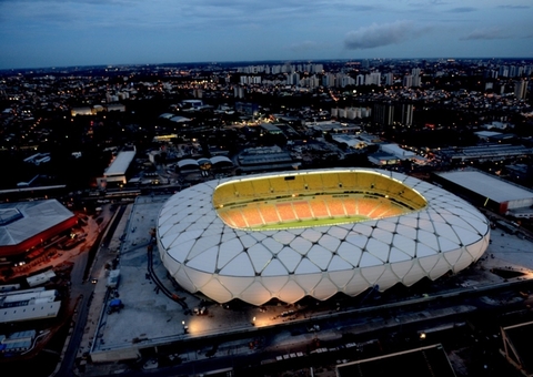 Amazonenses poderão assistir jogos do Brasil diretamente da Arena da Amazônia