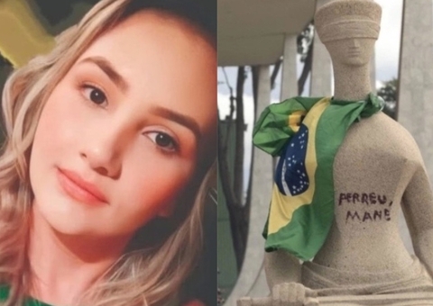 Mulher que pichou estátua no 8/1 disse que não invadiu prédios e que agiu no 'calor do momento'