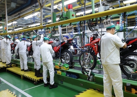 Produção de motos no Polo Industrial de Manaus apresenta melhor resultado do ano