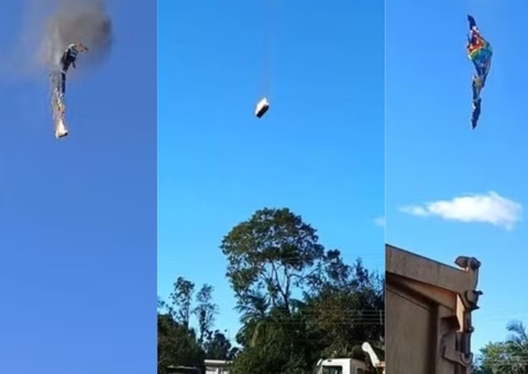 Três pessoas não pularam e morreram abraçadas, diz delegado sobre acidente com balão em SC
