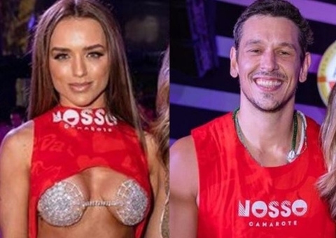 Rafa Kalimann e João Vicente são vistos aos beijos em camarote na Sapucaí